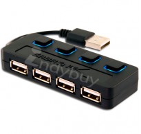 Sabrent 4-Port USB 2.0 Hub with Individual Power Switches and LEDs 